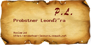 Probstner Leonóra névjegykártya